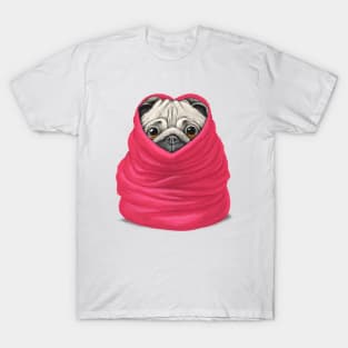 Pug in a warm blanket T-Shirt